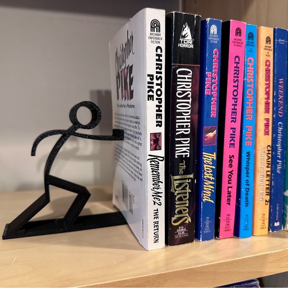 Super Stickman Bookend, Thin Version; Fun, Cute, Conversation Piece; 3D Print - Picture 1 of 5